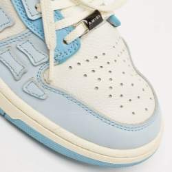 Pre Owned Amiri Blue/White Leather MA-1 Low Top Sneakers Size 39