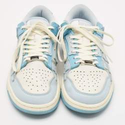 Pre Owned Amiri Blue/White Leather MA-1 Low Top Sneakers Size 39