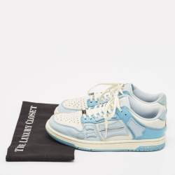 Pre Owned Amiri Blue/White Leather MA-1 Low Top Sneakers Size 39