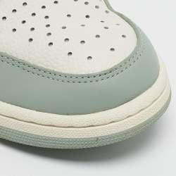 Amiri White/Mint Green Leather Skel Low Top Sneakers Size 39