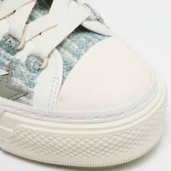 Amiri Multicolor Leather and Tweed Stars Court Low Top Sneakers Size 39