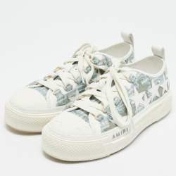 Amiri Multicolor Leather and Tweed Stars Court Low Top Sneakers Size 39