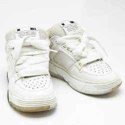 Pre Owned Amiri White Mesh and Leather MA-1 Sneakers Size 40