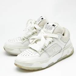 Pre Owned Amiri White Mesh and Leather MA-1 Sneakers Size 40