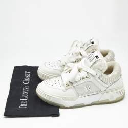 Pre Owned Amiri White Mesh and Leather MA-1 Sneakers Size 40