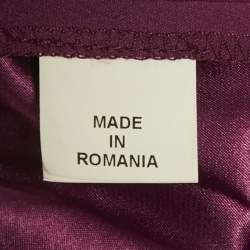 Ana Radu Purple Tulle Ruffled Gown XXL