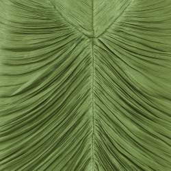 مملوكة مسبقًا فستان أنا رادو حرير أخضر مزين بورود مُطَّوَى بدون حمالات صغير