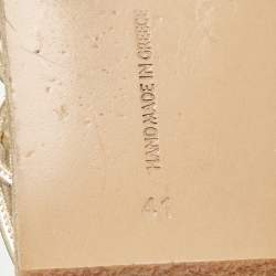 مملوكة مسبقًا Ancient Greek Sandals Gold Leather Thong Flat Slides Size 41