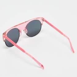 Anderne Pink Mirrored Hero Frame Oval Sunglasses