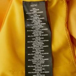 Pre Owned Andrea Iyamah Yellow Satin Draped Behati Crop Top and Skirt Set XS