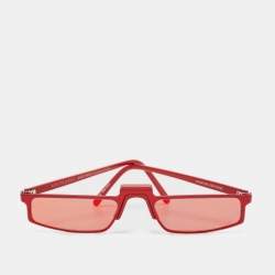 Andy Wolf x White Heat Red Mirror Muhren Rectangle Sunglasses