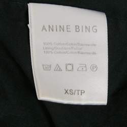 مملوكة مسبقًا Anine Bing Black Cotton Flared Mini Dress XS