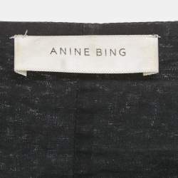 مملوكة مسبقًا Anine Bing Black Cotton Flared Mini Dress XS