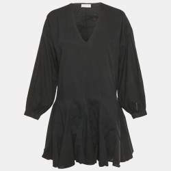 مملوكة مسبقًا Anine Bing Black Cotton Flared Mini Dress XS