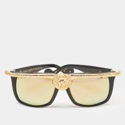 Anna-Karin Karlsson Black/Multicolor Mirror Lion Square Sunglasses