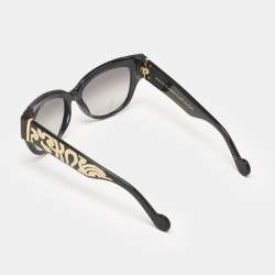 Anna-Karin Karlsson Black Gradient Mademoiselle dOr Studded Cat Eye Sunglasses