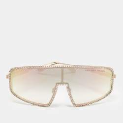 Pre Owned نظارة شمسية آنا-كارين كارلسون شيلد شادي لوڤ 2.0 تدرج ذهبي وردي