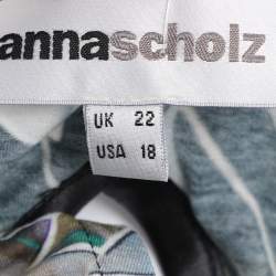 Pre Owned Anna Scholz Multicolor Jersey Digital Print Sleeveless Maxi Dress XXL