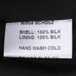 مملوكة مسبقًا توبات آنا شولتز أسود دانتيل شيفون بأكمام طويلة مقاس ضخم جداً