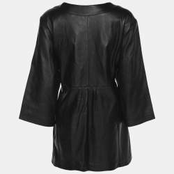 مملوكة مسبقًا Anna Scholz Black Leather Jacket XL