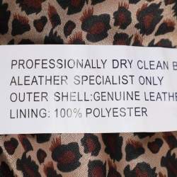 Pre Owned جاكيت جل�د أحمر آنا شولتز كبير جدًا