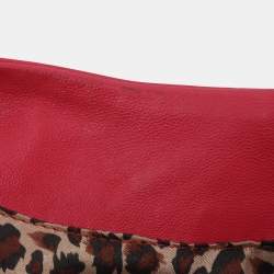 Pre Owned جاكيت جلد أحمر آنا شولتز كبير جدًا