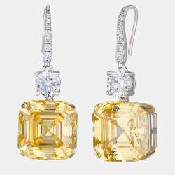 Pre Owned Anna Zuckerman 30 Carat Diamond Crystalline Drop Earrings Jewelry
