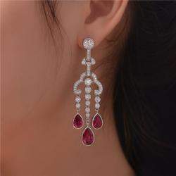 مملوكة مسبقًا Anna Zuckerman Arya Ruby Chandelier Earrings 
