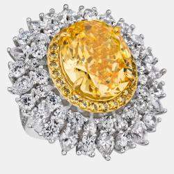 Pre Owned Anna Zuckerman Golden Canary Signature 25 Carat Ring XL Ring