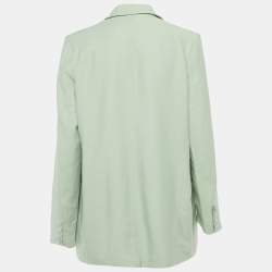 Pre Owned Anotah Green Rayon Open Front Blazer M