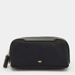 Pre Owned Anya Hindmarch Black Nylon Girlie Stuff Pouch