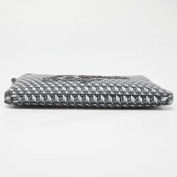 Anya Hindmarch Grey/Black Coated Canvas 'I AM A PLASTIC BAG" Laptop Case