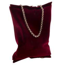 Pre Owned Anya Hindmarch Burgundy Velvet Crisp Packet flocked Evening Bag