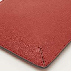 Pre Owned Anya Hindmarch Bespoke Loose Pocket Red Leather Pouch