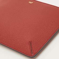 Pre Owned Anya Hindmarch Bespoke Loose Pocket Red Leather Pouch