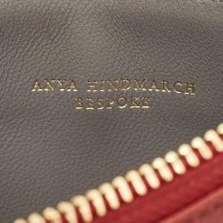 Pre Owned Anya Hindmarch Bespoke Loose Pocket Red Leather Pouch