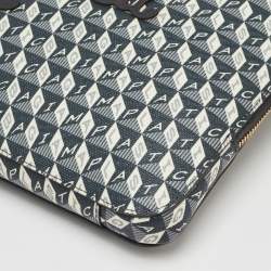 مملوكة مسبقًا حقيبة لابتوب انيا هندمارش "أنا حقيبة بلاستيكية" قماش مطلي رمادي/أسود