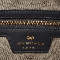 مملوكة مسبقًا حقيبة لابتوب انيا هندمارش "أنا حقيبة بلاستيكية" قماش مطلي رمادي/أسود