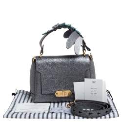 Anya Hindmarch Metallic Leather Small Dragonfly Bathurst Top Handle Bag