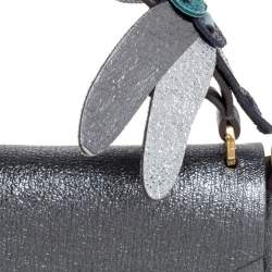 Anya Hindmarch Metallic Leather Small Dragonfly Bathurst Top Handle Bag