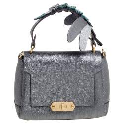 Anya Hindmarch Metallic Leather Small Dragonfly Bathurst Top Handle Bag