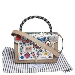 Pre Owned Anya Hindmarch Multicolor Leather All Over Wink Stickers Top Handle Bag