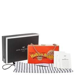 مملوكة مسبقًا Anya Hindmarch Orange Python Hubba Bubba Clutch