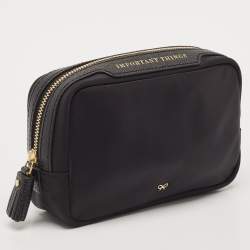 Anya Hindmarch Black Nylon Girlie Cosmetic Pouch