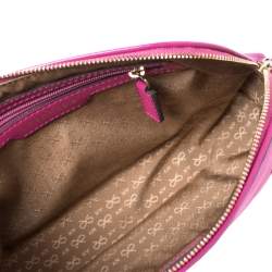 Pre Owned Anya Hindmarch Pink Nylon Suncream Pouch