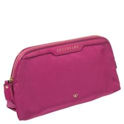 Pre Owned Anya Hindmarch Pink Nylon Suncream Pouch