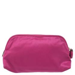 Pre Owned Anya Hindmarch Pink Nylon Suncream Pouch