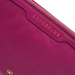 Pre Owned Anya Hindmarch Pink Nylon Suncream Pouch