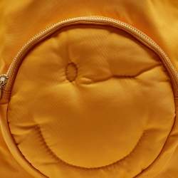 Pre Owned Anya Hindmarch Mustard Nylon Smiley Backpack