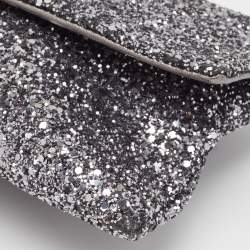 Anya Hindmarch Silver Glitter Valorie Clutch 